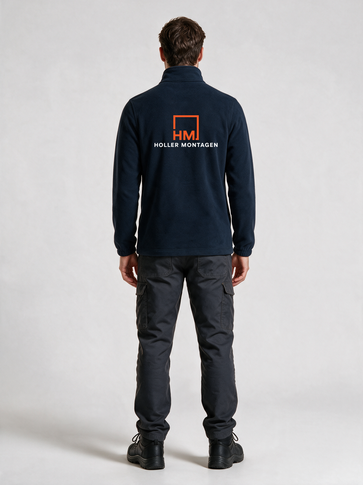 Fleecejacke Unisex Holler Montagen Navy in Navy, Rückansicht