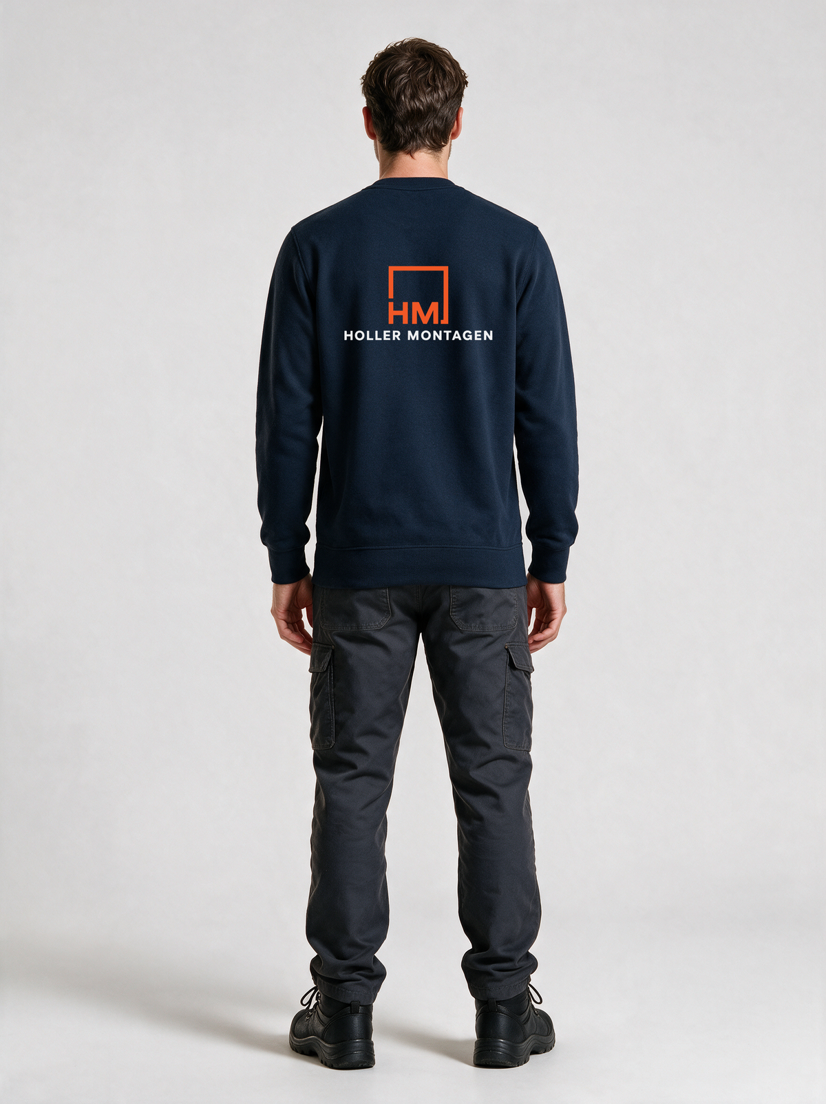 Sweatshirt Unisex Holler Montagen Navy in Navy, Rückansicht