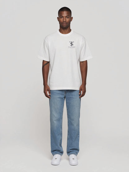 T-Shirt Oversize Light Tattoo Studio Weiß