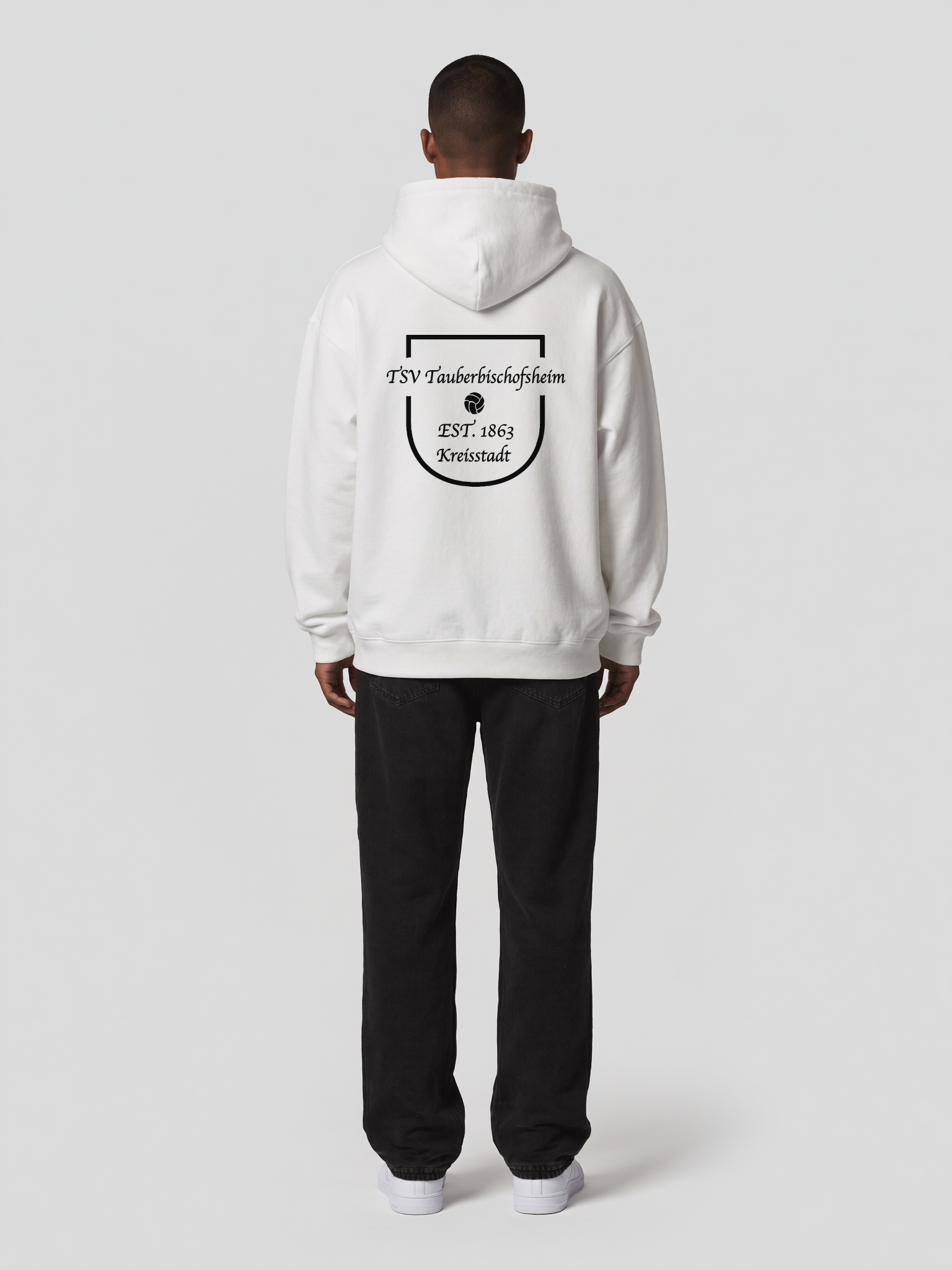 Hoodie TSV Tauberbischofsheim Weiß, Rückansicht