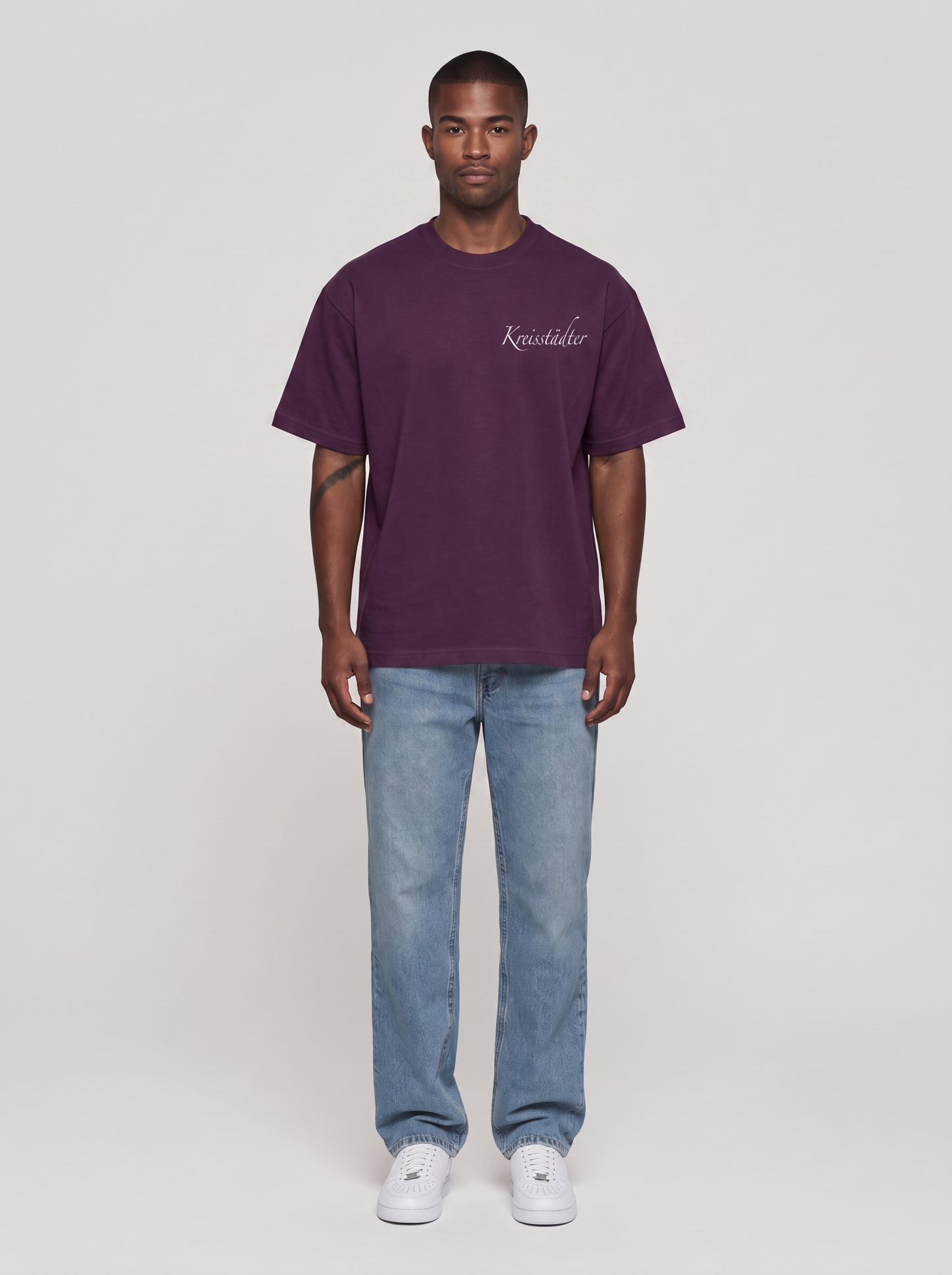 T-Shirt TSV Tauberbischofsheim Aubergine, Vorderansicht