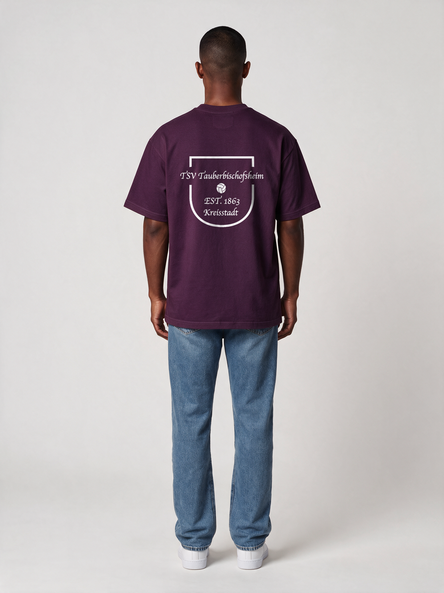 T-Shirt TSV Tauberbischofsheim Aubergine, Rückansicht