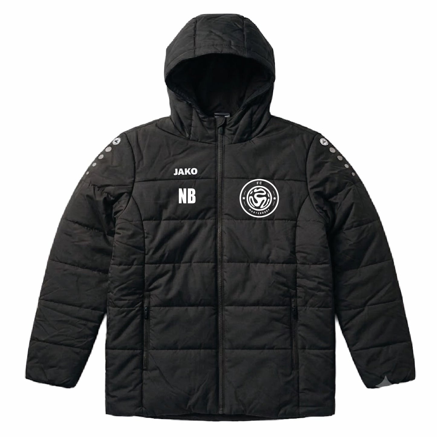 Coachjacke mit Kapuze FC Musterdorf Unisex