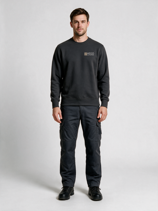 Sweatshirt Unisex HEGO Naturstein GmbH Dunkelgrau in Dunkelgrau, Vorderansicht