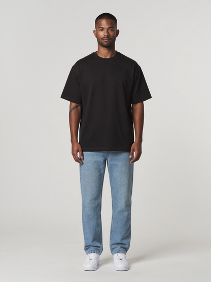 T-Shirt Oversize Light in Schwarz, Vorderansicht