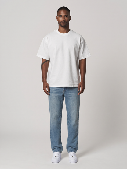 T-Shirt Oversize Light in Weiß, Vorderansicht