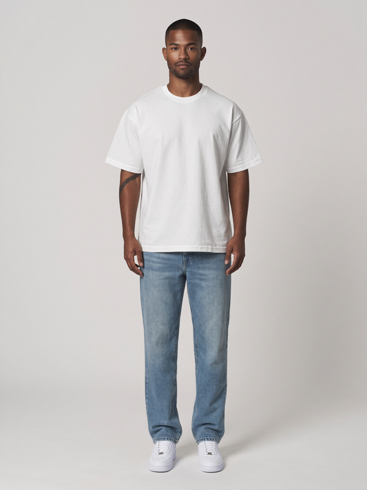 T-Shirt Oversize Light in Weiß, Vorderansicht
