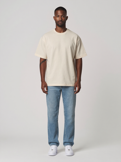 T-Shirt Oversize Light in Sand, Vorderansicht