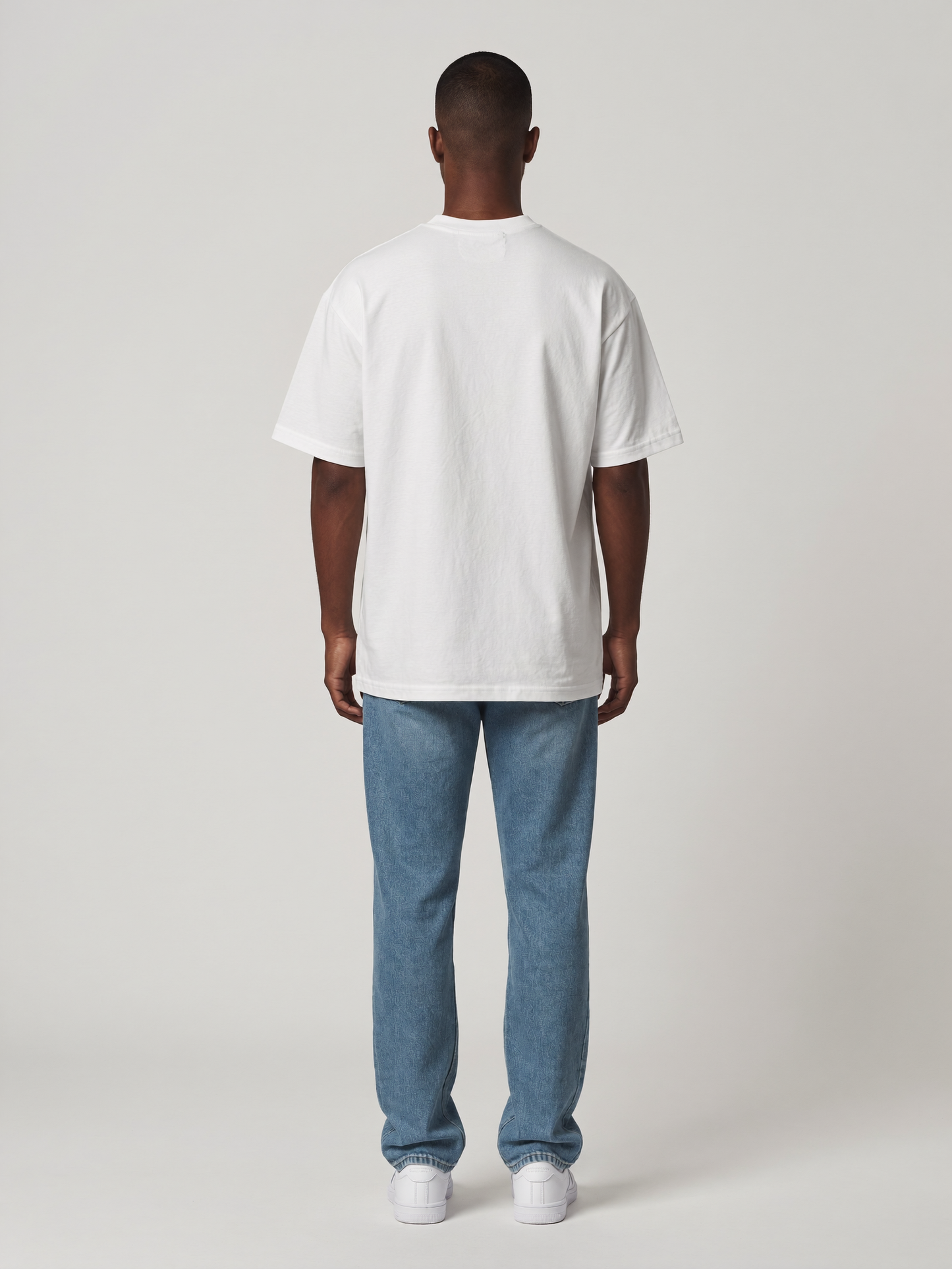 T-Shirt Oversize Light in Weiß, Rückansicht