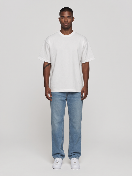T-Shirt Oversize Heavy in Weiß, Vorderansicht