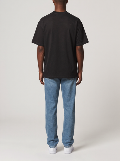 T-Shirt Oversize Heavy in Dunkelgrün, Rückansicht