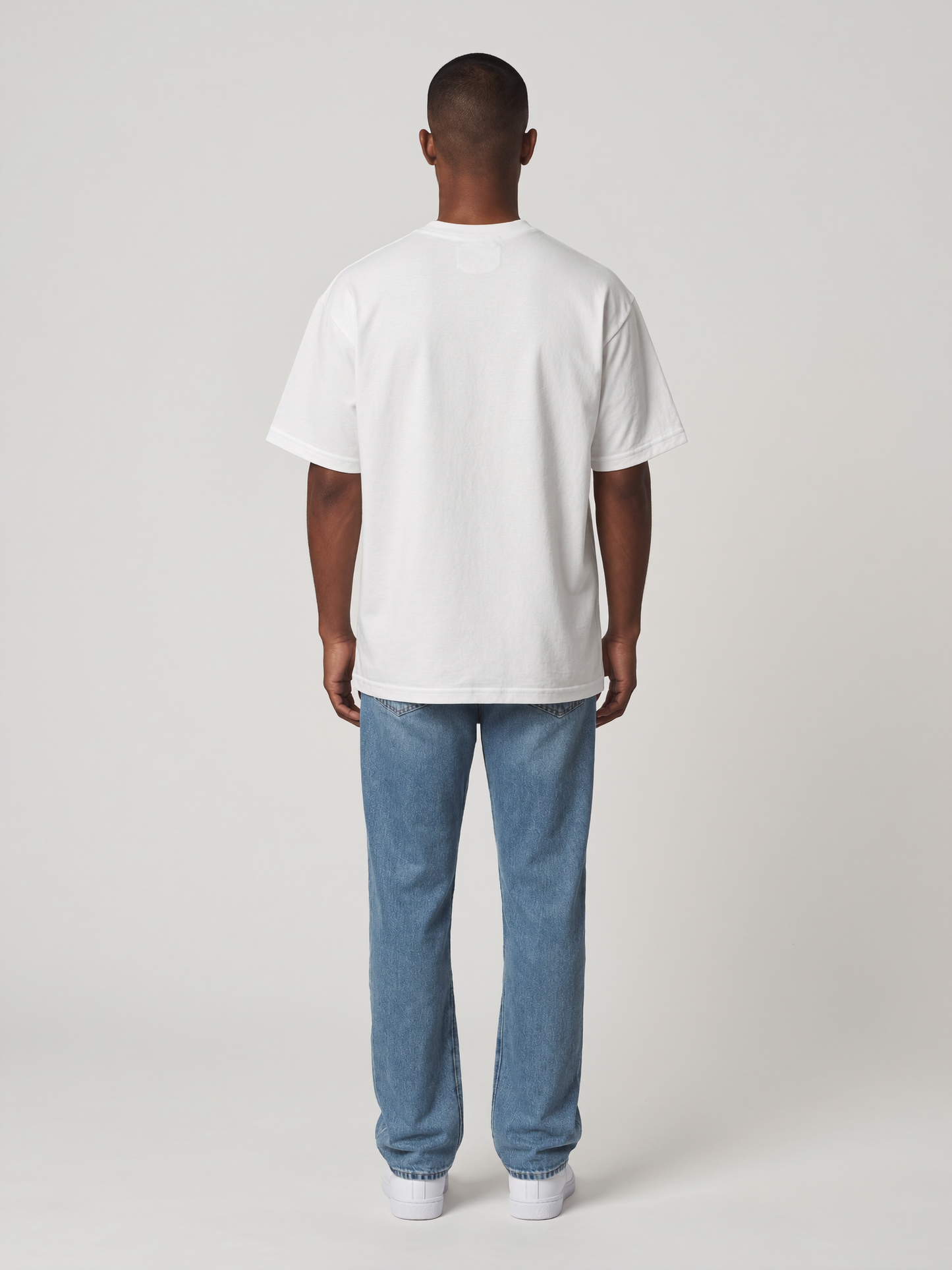 T-Shirt Oversize Heavy in Weiß, Rückansicht
