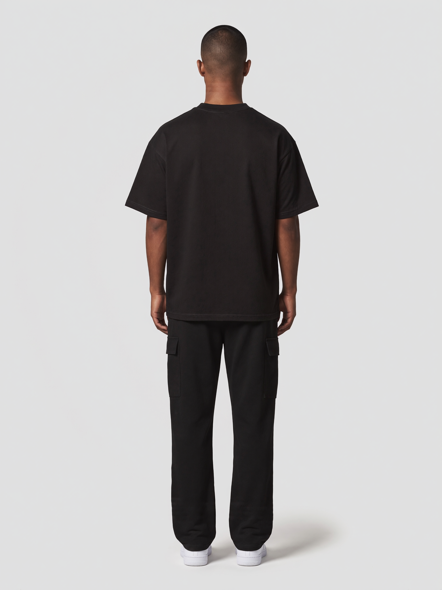 T-Shirt Oversize Ultra Heavy in Schwarz, Rückansicht