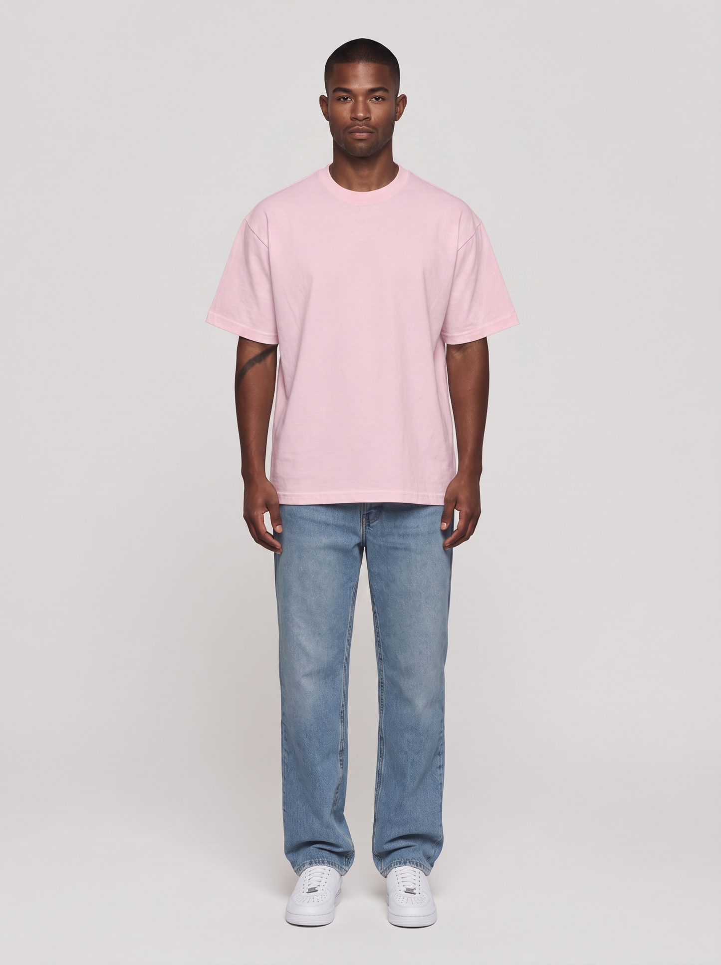 T-Shirt Oversize Heavy in Rosa, Vorderansicht