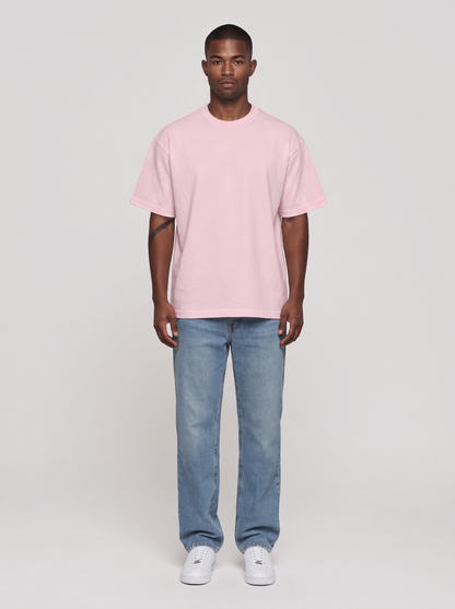 T-Shirt Oversize Heavy in Rosa, Vorderansicht
