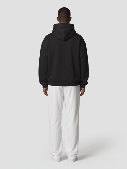Hoodie Oversize Heavy in Schwarz, Rückansicht