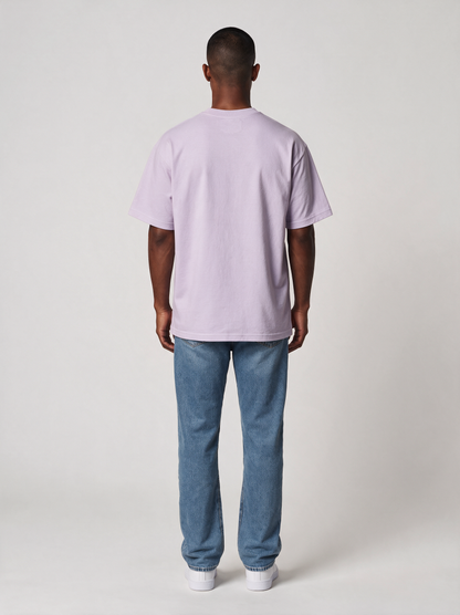 T-Shirt Oversize Heavy in Flieder, Rückansicht