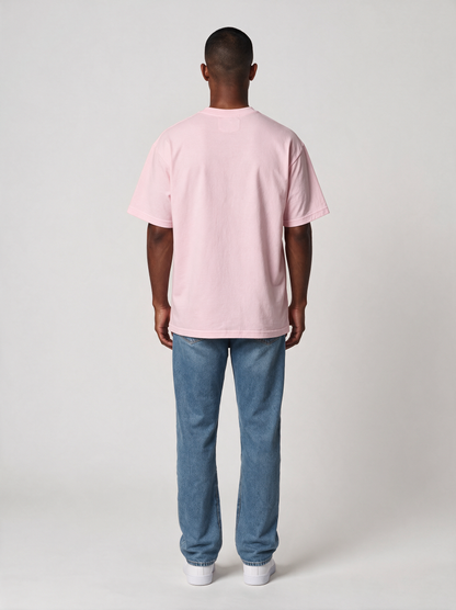 T-Shirt Oversize Heavy in Rosa, Rückansicht