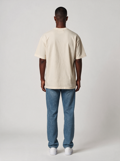 T-Shirt Oversize Light in Sand, Rückansicht