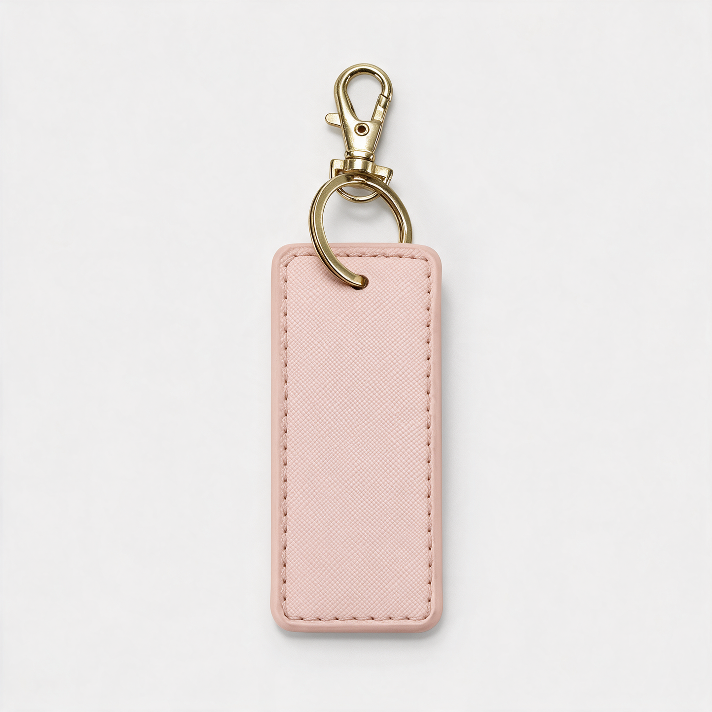 Schlüsselanhänger Saffiano in Rosa, Rückansicht