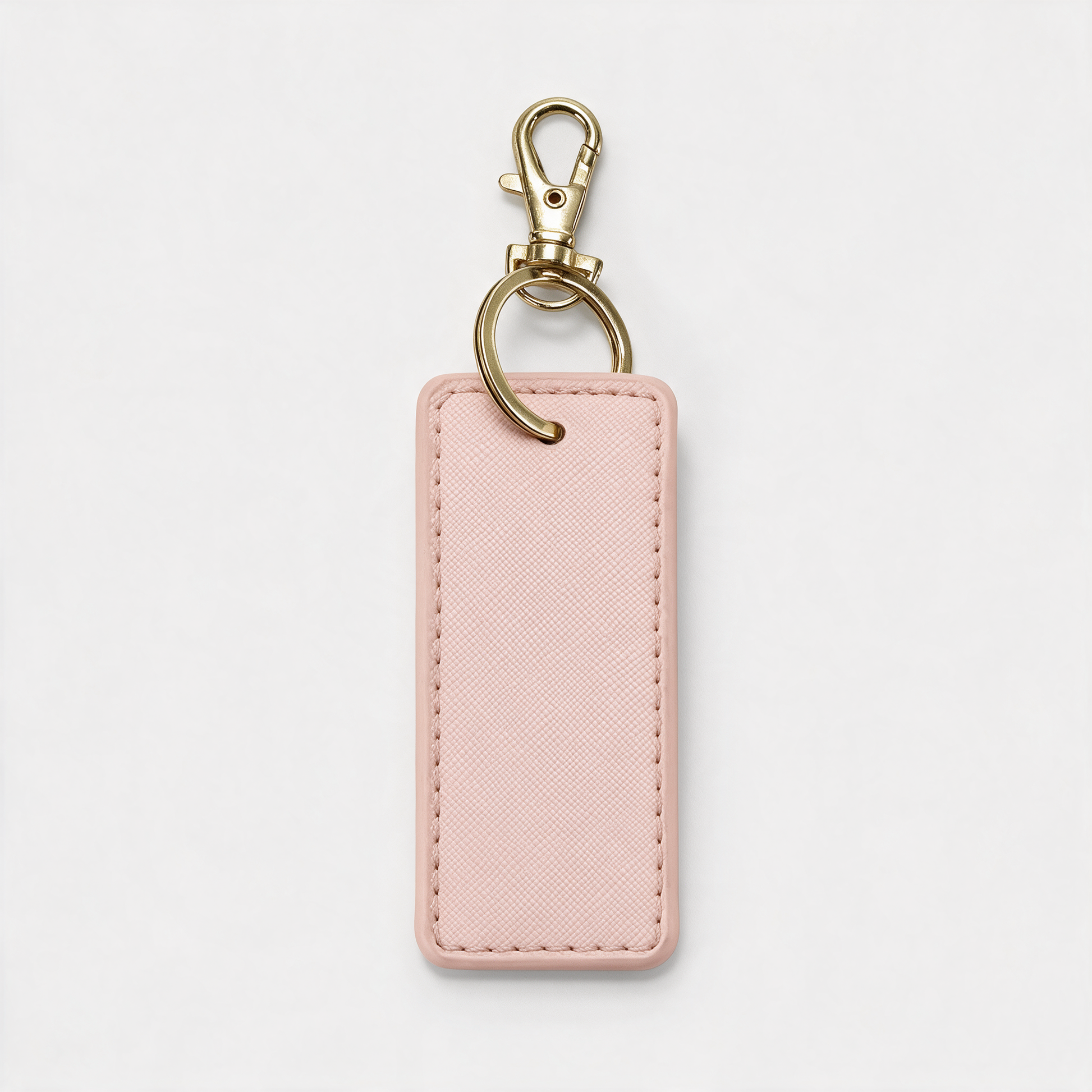 Schlüsselanhänger Saffiano in Rosa, Rückansicht