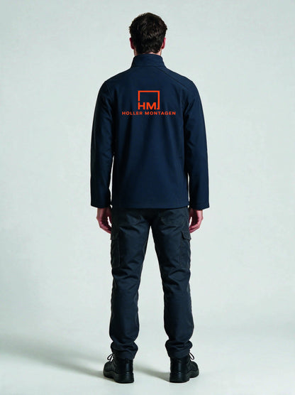Softshelljacke Holler Montagen Navy in Navy, Rückansicht