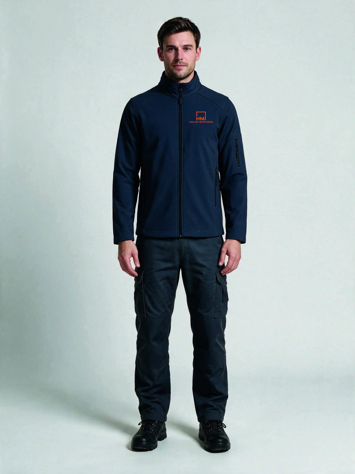 Softshelljacke Holler Montagen Navy in Navy, Vorderansicht