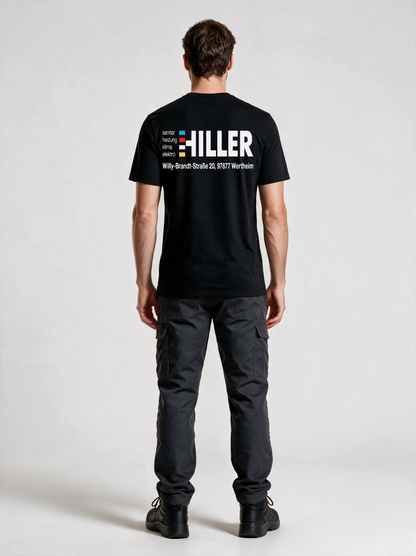 T-Shirt test Schwarz Auftrag in Schwarz, Rückansicht