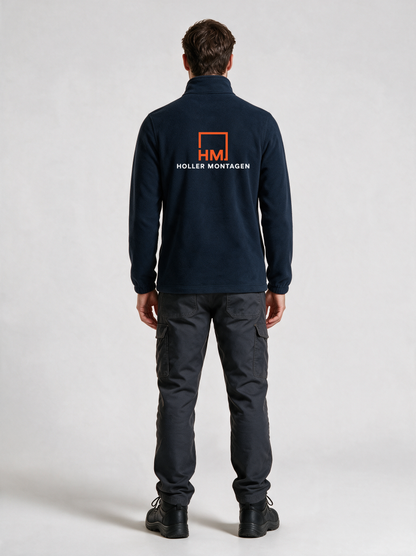 Fleecejacke Unisex Holler Montagen Navy in Navy, Rückansicht