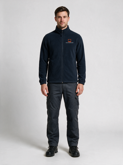 Fleecejacke Unisex Holler Montagen Navy in Navy, Vorderansicht
