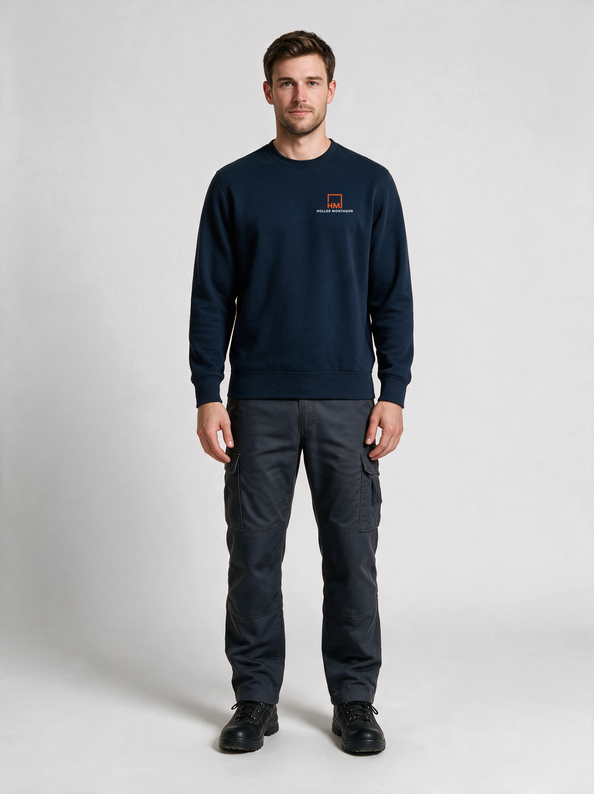 Sweatshirt Unisex Holler Montagen Navy in Navy, Vorderansicht